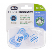 Chupete siliconaortodontico - chicco physio light (6 - 16 meses 2 unidades color azul)