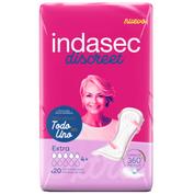 Compresa perdidas leves indasec discreet extra 20 unidades - indasec discreet