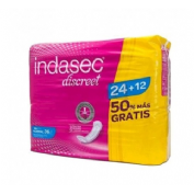 Indasec discreet normal compresa perdidas leves (24 absorb)