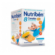 Nutriben 8 cereales y miel galletas maria (1 envase 600 g)