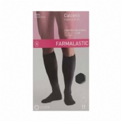 Calcetin (a-d) compresion normal farmalastic 2 unidades talla mediana color negro - farmalastic