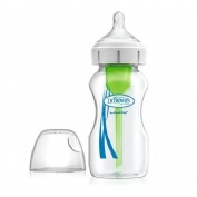 Biberon vidrio anticolico tetina silicona dr brownÂ´s natural flow options 270 ml 2 u boca ancha - d