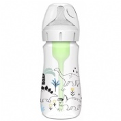 Biberon boca ancha pp options+ dr brown´s natural flow 1 unidad 270 ml dinosaurio - dr brown´s natur