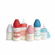 BIBERON VIDRIO BOCA ANCHA TETINA REDONDA - SUAVINEX 3 POSICIONES (240 ML)