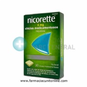 NICORETTE 4 mg CHICLES MEDICAMENTOSOS, 30 chicles