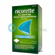 NICORETTE ICE MINT 2 mg CHICLES MEDICAMENTOSOS, 105 chicles