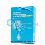 GAVISCON SUSPENSION ORAL EN SOBRES SABOR MENTA, 12 sobres