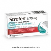 STREFEN 8,75 MG PASTILLAS PARA CHUPAR SABOR MIEL Y EUCALIPTO, 16 pastillas