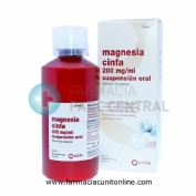 MAGNESIA CINFA 200 mg/ ml SUSPENSION ORAL, 1 frasco de 260 ml