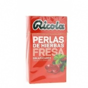 Ricola perlas sin azucar (1 envases 25 g sabor fresa)