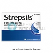 STREPSILS CON LIDOCAINA PASTILLAS PARA CHUPAR , 24 pastillas