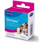 ESPARADRAPO HIPOALERGICO - OMNIPOR (DE PAPEL 5 M X 2,5 CM)