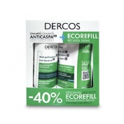 Dercos champu anticaspa grasa pack champu+rec