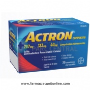 ACTRON COMPUESTO 267 MG/133 MG/40 MG COMPRIMIDOS EFERVESCENTES , 20 comprimidos