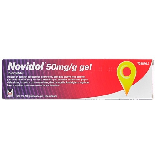 NOVIDOL 50 mg/g GEL,1 tubo de 100 g