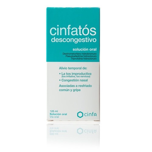 CINFATOS DESCONGESTIVO SOLUCION ORAL, 1 frasco de 125 ml (vidrio)