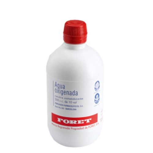 AGUA OXIGENADA FORET 3 %  solución cutánea y concentrado para solución bucal  , 1 frasco de 500 ml