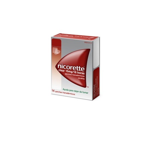 NICORETTE CLEAR 15 MG/16 HORAS PARCHES TRANSDERMICOS , 14 parches