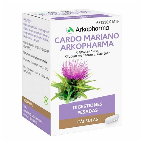 CARDO MARIANO ARKOPHARMA CÁPSULAS DURAS. , 100 cápsulas