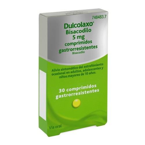DULCOLAXO BISACODILO 5 mg COMPRIMIDOS GASTRORRESISTENTES, 30 comprimidos