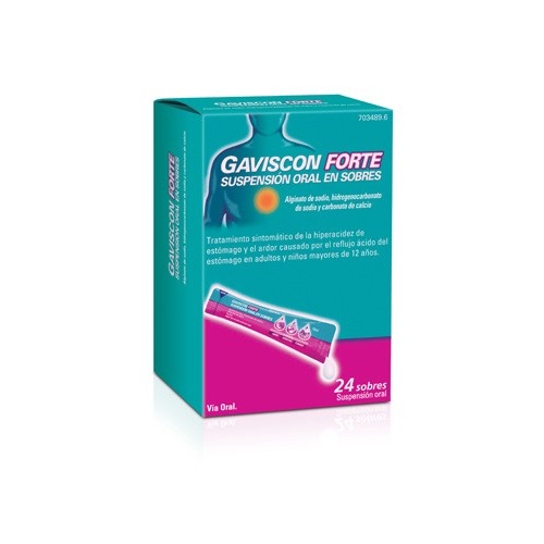 GAVISCON FORTE SUSPENSION ORAL EN SOBRES , 24 sobres