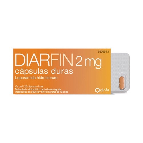 DIARFIN 2 mg CAPSULAS DURAS , 20 cápsulas