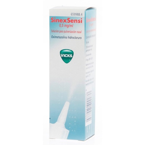 SINEXSENSI 0,5 mg/ml SOLUCION PARA  PULVERIZACION NASAL , 1 envase pulverizador de 15 ml