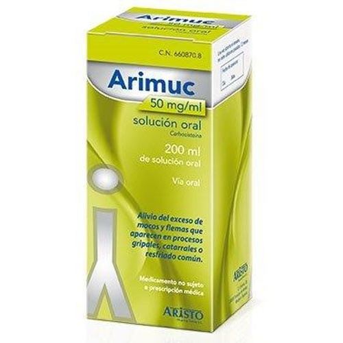 ARIMUC 50 mg/ml SOLUCION ORAL , 1 frasco de 200 ml