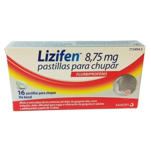 LIZIFEN 8,75 MG PASTILLAS PARA CHUPAR SABOR MENTA 16 pastillas