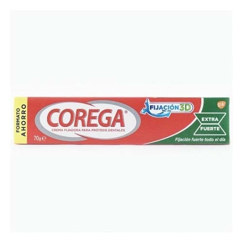 Corega crema extra fuerte - adhesivo protesis dental (1 tubo 75 ml sabor menta)