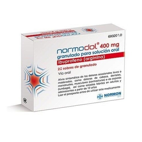 NORMODOL 400 mg GRANULADO PARA SOLUCION ORAL EFG, 20 sobres