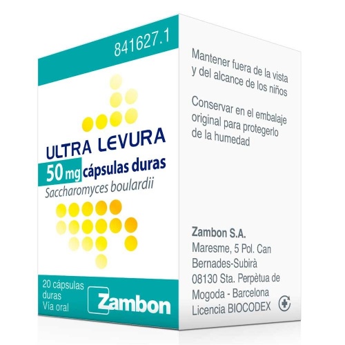 ULTRA-LEVURA 50 MG CAPSULAS DURAS, 20 cápsulas