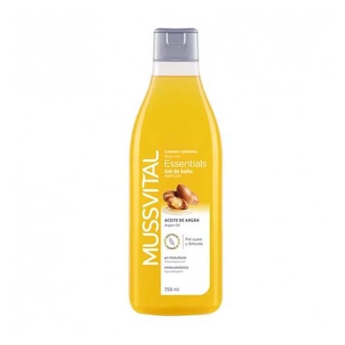 Mussvital essentials gel de baño aceite de argan (1 envase 750 ml)