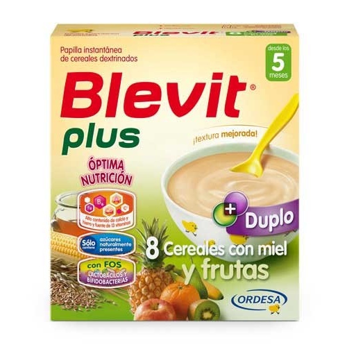 BLEVIT PLUS DUPLO 8 CEREALES CON MIEL Y FRUTAS (600 G)