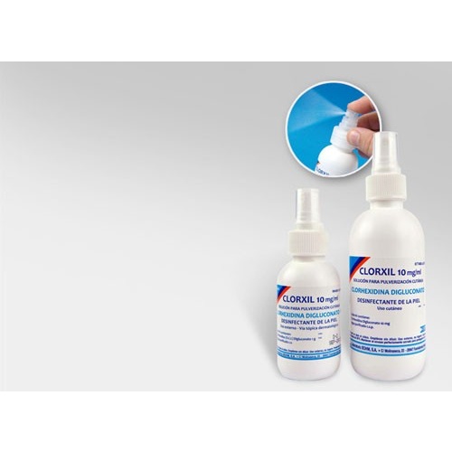 CLORXIL 10 mg/ml SOLUCION PARA PULVERIZACION CUTANEA, 1 frasco de 250 ml