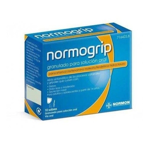 NORMOGRIP GRANULADO PARA SOLUCION ORAL, 10 sobres