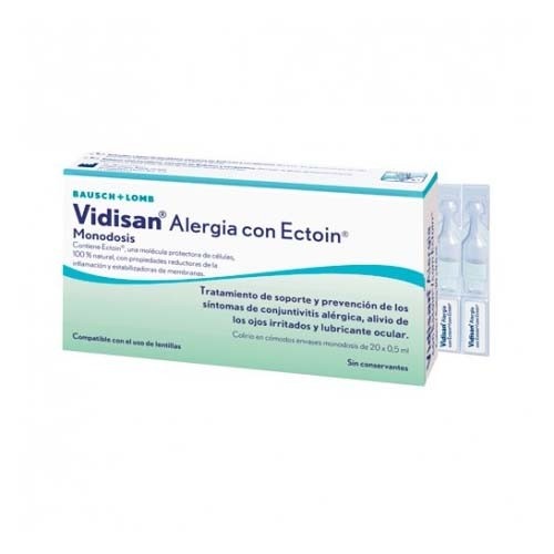Vidisan alergia con ectoin colirio monodosis  20 envases 0,5 ml