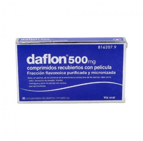 DAFLON 500mg comprimidos recubiertos. 30 comprimidos recubiertos