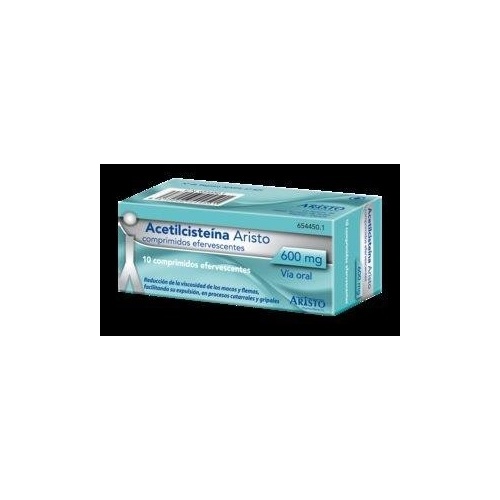 ACETILCISTEINA ARISTO 600 mg COMPRIMIDOS EFERVESCENTES , 10 comprimidos