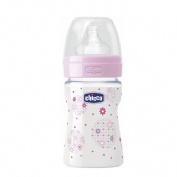 Biberon pp t silicona - chicco fisiologico flujo normal (0m+ 150 ml rosa)