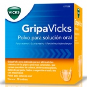 GRIPAVICKS  POLVO PARA SOLUCION ORAL , 10 sobres